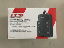 NEW UltraTech 350VA Battery Backup UPS Surge Protector 6 Outlet Power Supply