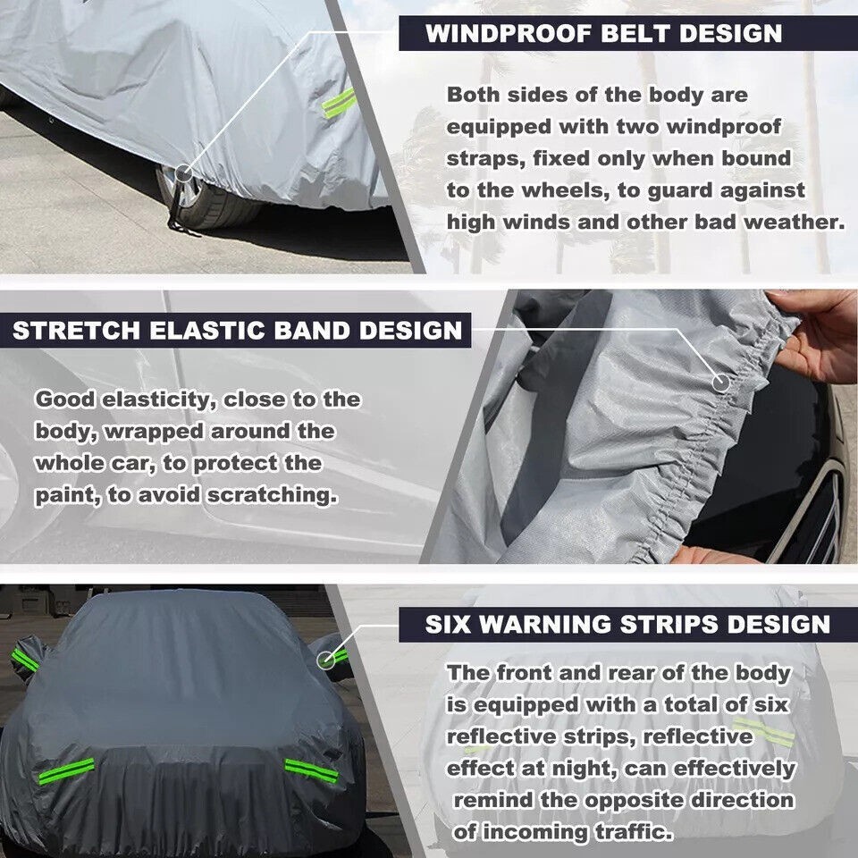 Full Car Cover Outdoor Waterproof Snow Rainproof UV Protection For Toyota Sedan
