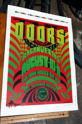THE DOORS 1967 Crosstown Bus BOSTON CONCERT POSTER Hand Signed AP