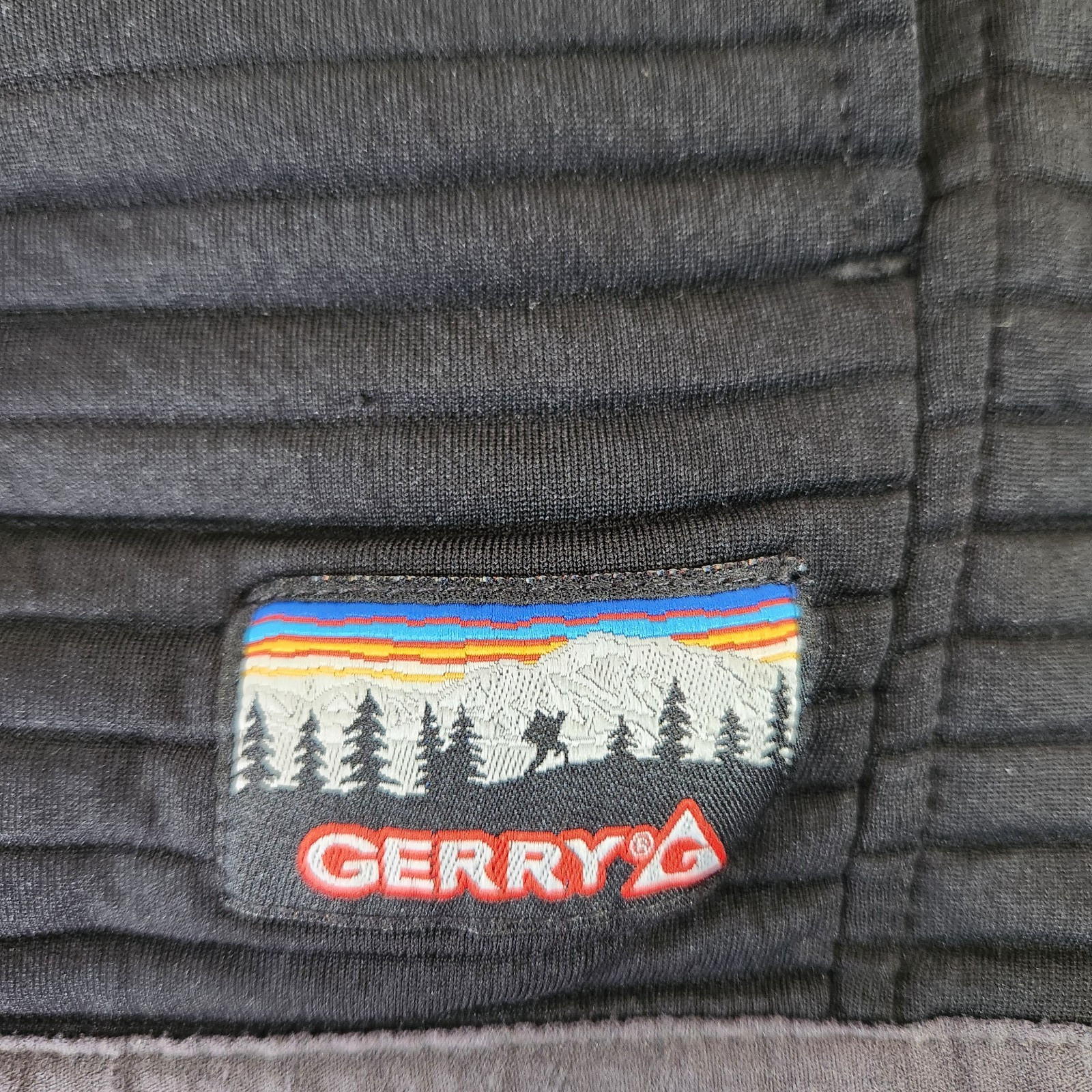 Gerry Ribbed Pullover Jacket Black Polyester Rugg… - image 6