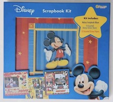 New Disney Mickey Mouse Scrapbook Photo Album Kit 12x12 Lots Of Paper  Stickers