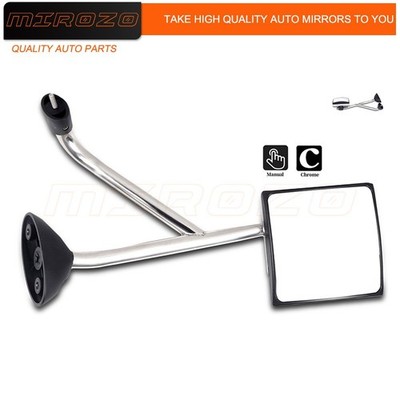 MIROZO For 2002 Newer International Lh Side Chrome Hood Manual Mirror Assembly