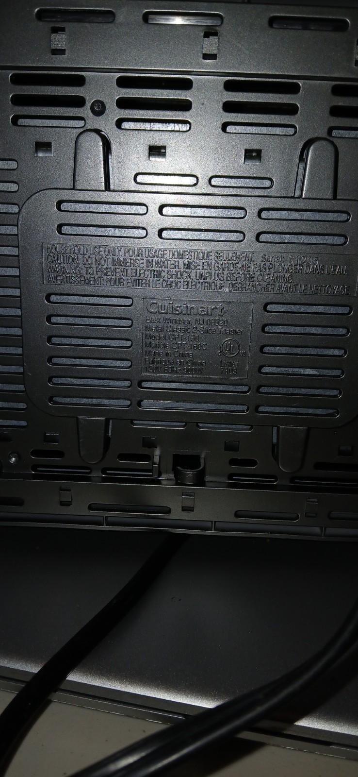 Cuisinart 2 Slice Classic Toaster - Stainless Steel - CPT-160 Tested Works Great