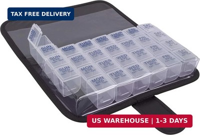 One-Day-At-A-Time Pill Case, Medicine Planner, Vitamin Organizer Box, I