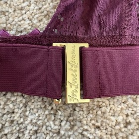 For Love & Lemons Bra Bralette Skivvies Maroon Lace size M/L