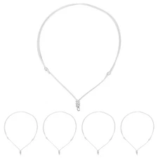 5pcs Adjustable Necklace Cords 1.5MM 12.6-25.2 Inch Handmade Craft Ropes White