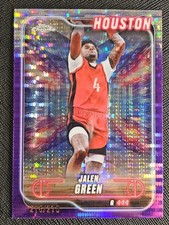 2024-25 Topps Chrome Jalen Green Purple Sonar Refractor /275 Rockets Oval SP #19