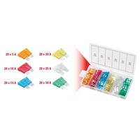 ks tools Sortiment Kfz-Sicherungen, 5-30A, Zink, 120-Tlg.