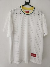 SS22 Supreme Perforated Stripe Warm Up top S/S top M T-shirt white tee jersey