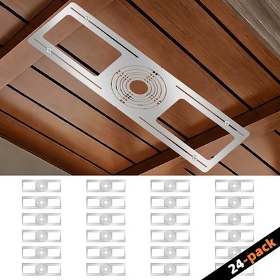 Lot  24-Pack Universal Fit 2-6'' Fixtures|26in×8.3'' Embedded Light Mounting Plate