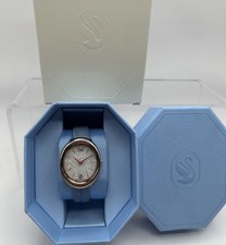 Swarovski Imber Oval Watch, Swiss Made, Leather Bracelet, Champagne Gold 5717539