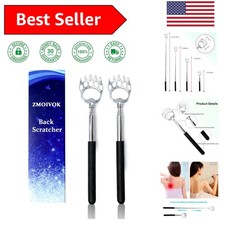 Cute Bear Claw Back Scratcher Duo - Adjustable for All Heights, Gift-Ready 