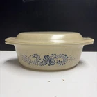 Vintage Pyrex Homestead Pattern Covered Casserole Dish & Lid 043 1.5 Quarts