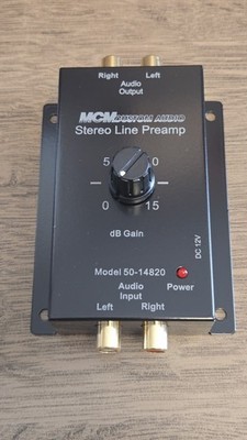 MCM Custom Audio Stereo Line Pre-Amplifier Wall Mount Line Level Model 50-14820