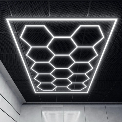 #ad 14 Hexagon LED Lighting Detailing Garage Workshop Car Retail Barber with Border $128.80