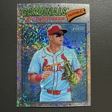 2026 Topps Heritage Chrome Silver Sparkle #198 Lars Nootbaar St Louis Cardinals