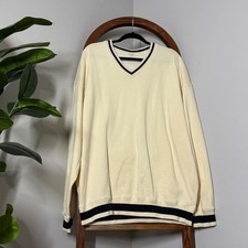 Brandy Melville John Galt Cream Oversized V Neck Erica Sweatshirt