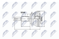 NTY Gelenksatz, Antriebswelle NPZ-TY-063 FüR Toyota