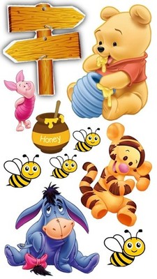 Tortenaufleger Winnie Pooh Winnie Puuh Tortenaufleger Tortendeko Set A4 28x20cm