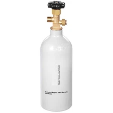 CO2 Tank 2.5 lbs New Aluminum Alloy Cylinder with CGA320 Valve DOT Approved Grow