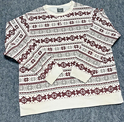 Threads 4 Thoughts Men's XL Lined White Long Sleeve Sweater
