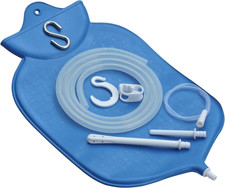 Enema Bag Kit for Colon Cleansing with Platinum Cured Silicone Hose 4 Quart, Op