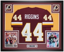 John Riggins Autographed & Framed Maroon Redskins Jersey Auto Beckett COA