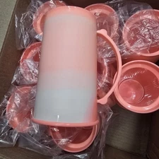 Freezer Mugs 14 oz Set Of 9 Coral Pink Sun Squad Target Freeze Keeps Drink Cold 