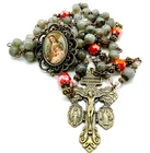 Immaculate Heart Mary and Baby Jesus Rosary Labradorite Beads Pardon Crucifix