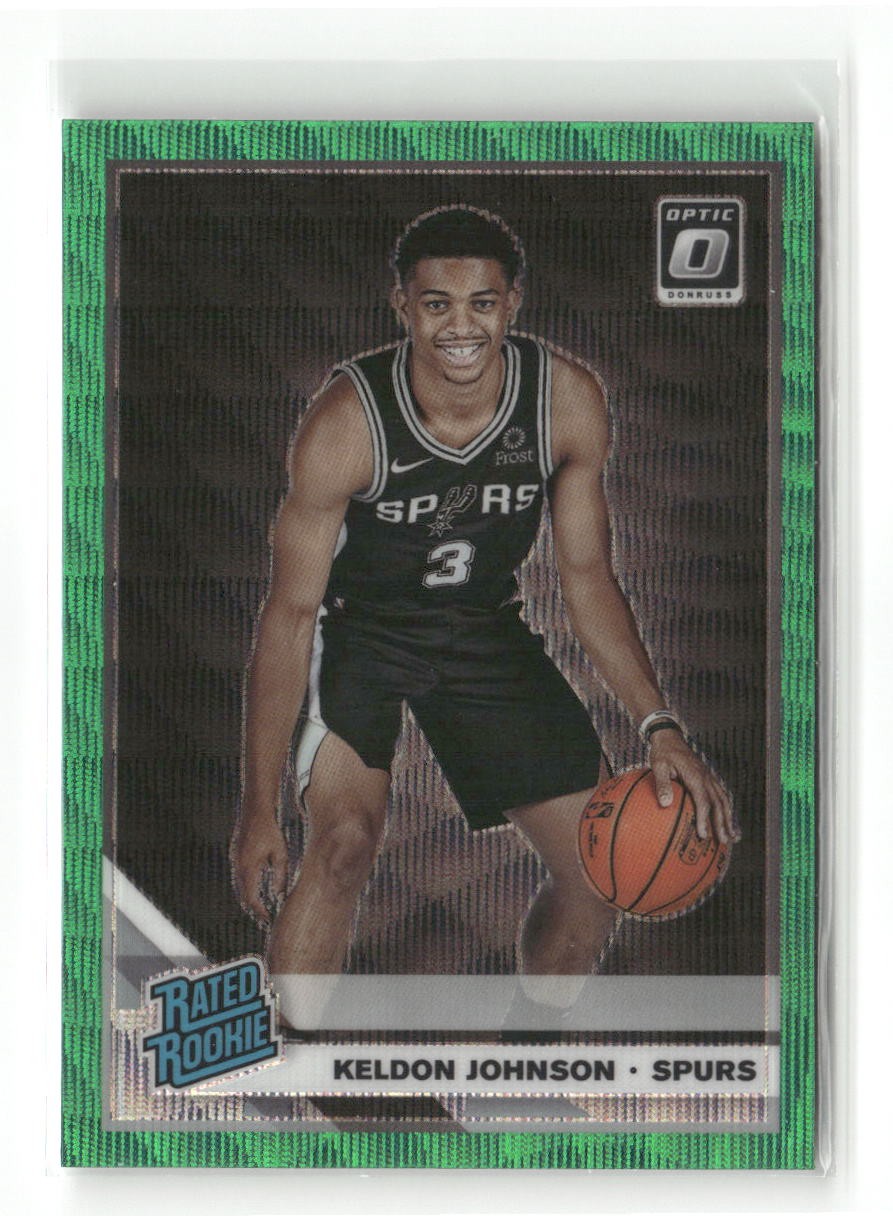 2019-20 Donruss Optic #186 Keldon Johnson Green Wave