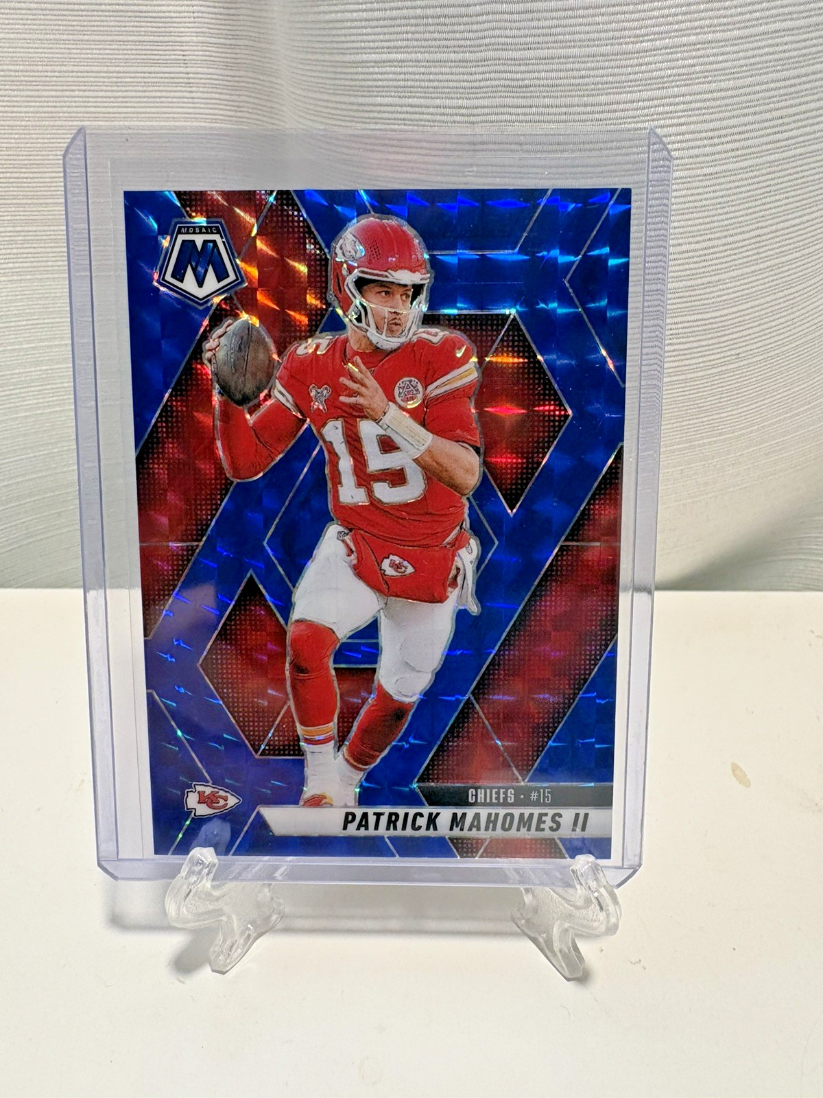 2025 Panini Mosaic - Patrick Mahomes #200 Blue Mosaic 33/99 - Chiefs