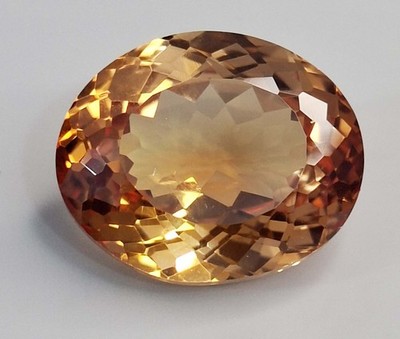Citrine 14-16 Ct Orange Yellow Natural Certified Oval Cut Loose Gemstone SP229