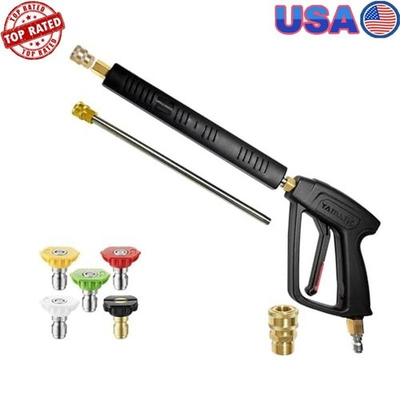 #ad Pressure Washer Gun Swivel Wand Stainless Steel Extension 4000 PSI Quick Connect $81.81