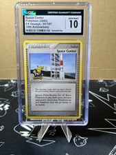 POKEMON SPACE CENTER EX DEOXYS 91/107 10TH ANNIVERSARY STAMPED VINTAGE CGC 10