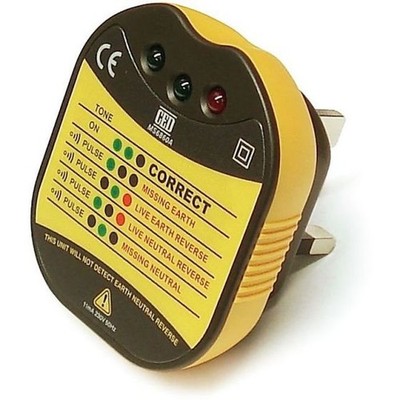 Steckertester für 13Amp Steckdosen - CED Prüfstecker/Buchse