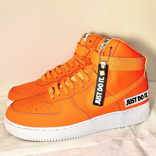 Nike Air Force 1 High Men’s Size 12 Just Do It Total Orange (BQ6474-800)-Mint! - Picture 7 of 21