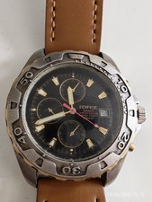 CASIO Edifice MTD-1032 Chronograph Men's Watch New Leather Strap New Battery 