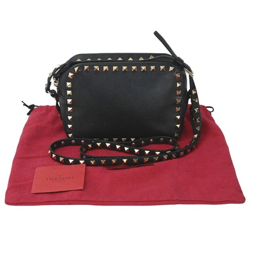 Valentino Garavani Garavani Rockstud Shoulder Bag Black Leather Used