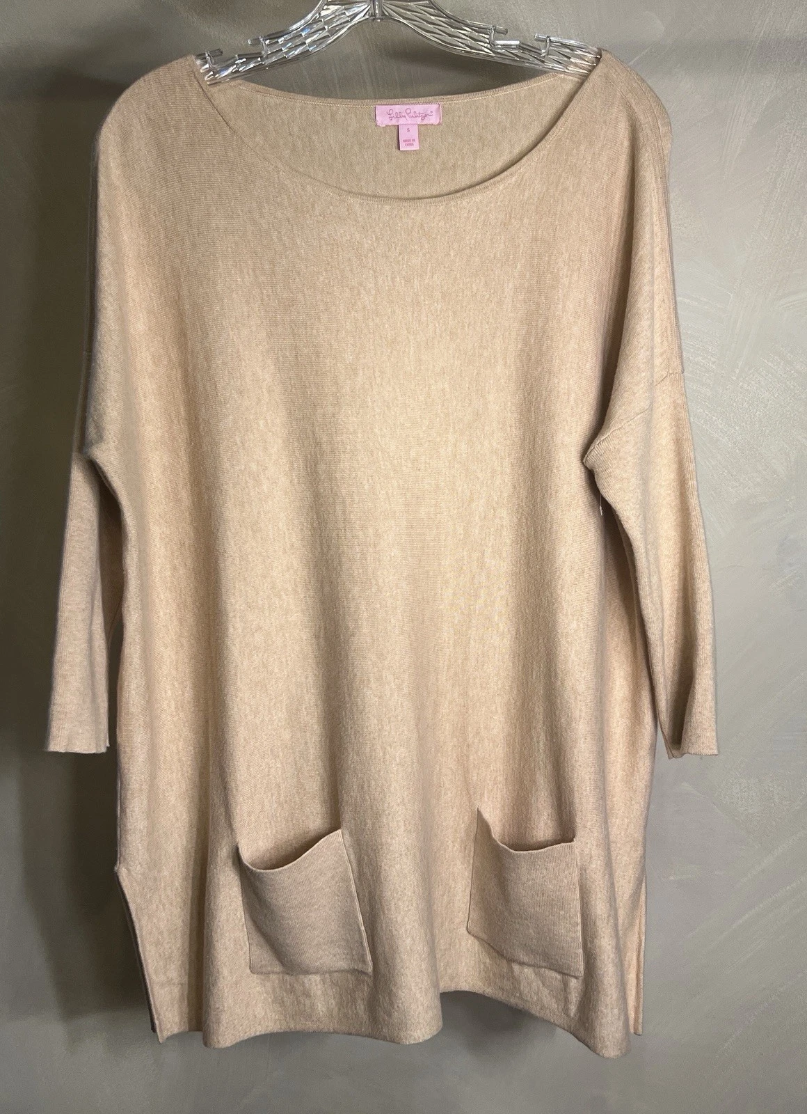 Lilly Pulitzer Women’s Minimalist Pullover Tunic Poncho Sweater W/Pockets| Sz:S