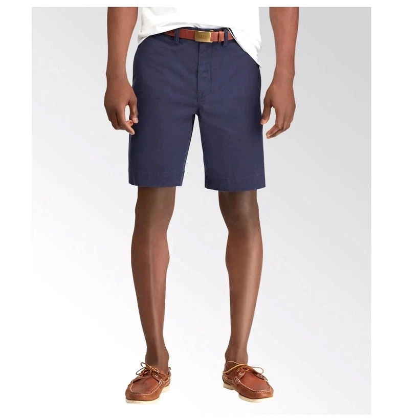 POLO Ralph Lauren Blue Flat Front Chino Cotton Shorts Mens Big & Tall Size 44 T