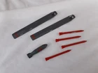 Gi Joe Cobra 1983 Fang parts lot: full set of 4 missiles + bomb + blades