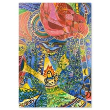 Rafael Abecassis Burning Bush Hand Signed #'d Mixed Media, LOA