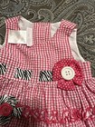 Bonnie Baby 12 months, pink and black sundress with button decor, summer dress — photo 6
