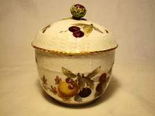 KPM Royal Porcelain Manufactory Berlin Hand Painted Covered Bowl c1870+  4"h