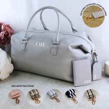 Personalised Travel Large Overnight Duffel Maternity Weekend Bag Leather Lot