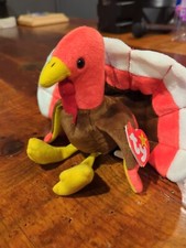 Gobbles Ty Beanie Baby Tag Errors 1996 Turkey Original Retired Mint Rare