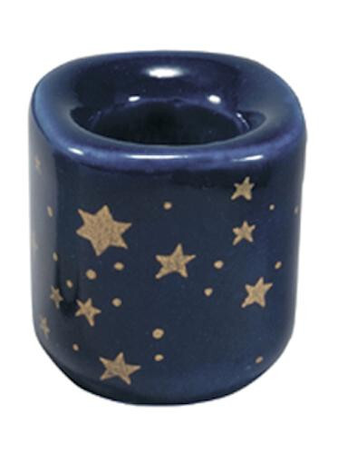 Celecstial Cobalt Blue Chime (Mini) Candle Holder with Gold Stars! - Picture 1 of 2