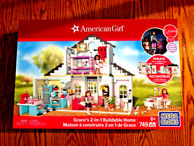 Mega Bloks 749 Pcs American Girl Grace 2in1 Buildable Home Party