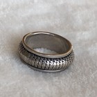 Sterling Silver 925 Spinning Men Band Ring size 7.5 Texture Designed - 7g Marked
