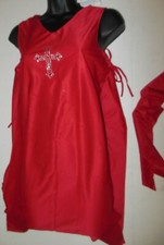 PRAISEWEAR TUNIC Reversible Red Rhinestone Cross Ephod Liturgical Ladies 2 layer